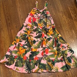 FARM Rio Pink Tropical Floral Maxi Dress